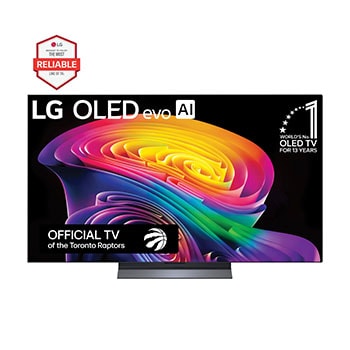 Front view of 48 Inch LG OLED evo AI C6 4K Smart TV 2026 OLED48C6PUA