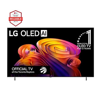 Front view of 55 Inch LG OLED AI B6E 4K Smart TV 2026 OLED55B6EUA