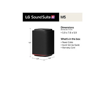 Sound Suite M5: ch 1.1.1 Wireless Speaker with Spatial Sound Experiences & Dolby Atmos FlexConnect