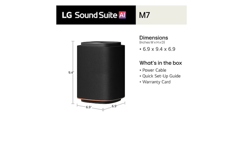 LG Sound Suite M7: ch 2.1.1 Wireless Speaker with Spatial Sound Expansion & Dolby Atmos FlexConnect, M7