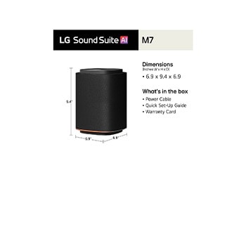LG Sound Suite M7: ch 2.1.1 Wireless Speaker with Spatial Sound Expansion & Dolby Atmos FlexConnect, M7