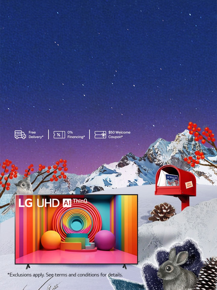 Enjoy the ultimate large screen experience. Save up to 25% on select 86"+ LG TVs.