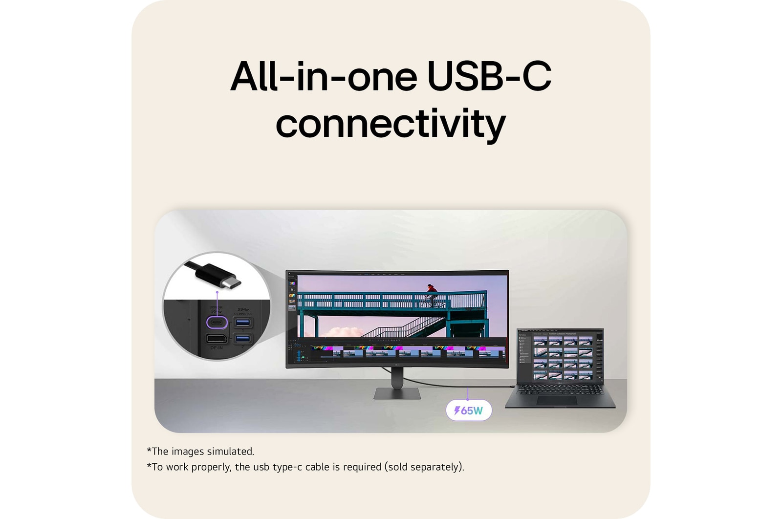 LG UltraWide™ 34 Inch 144Hz WQHD Curved (1800R) Monitor 34U640B with USB-C, HDR 10, and sRGB 99% (Typ.)