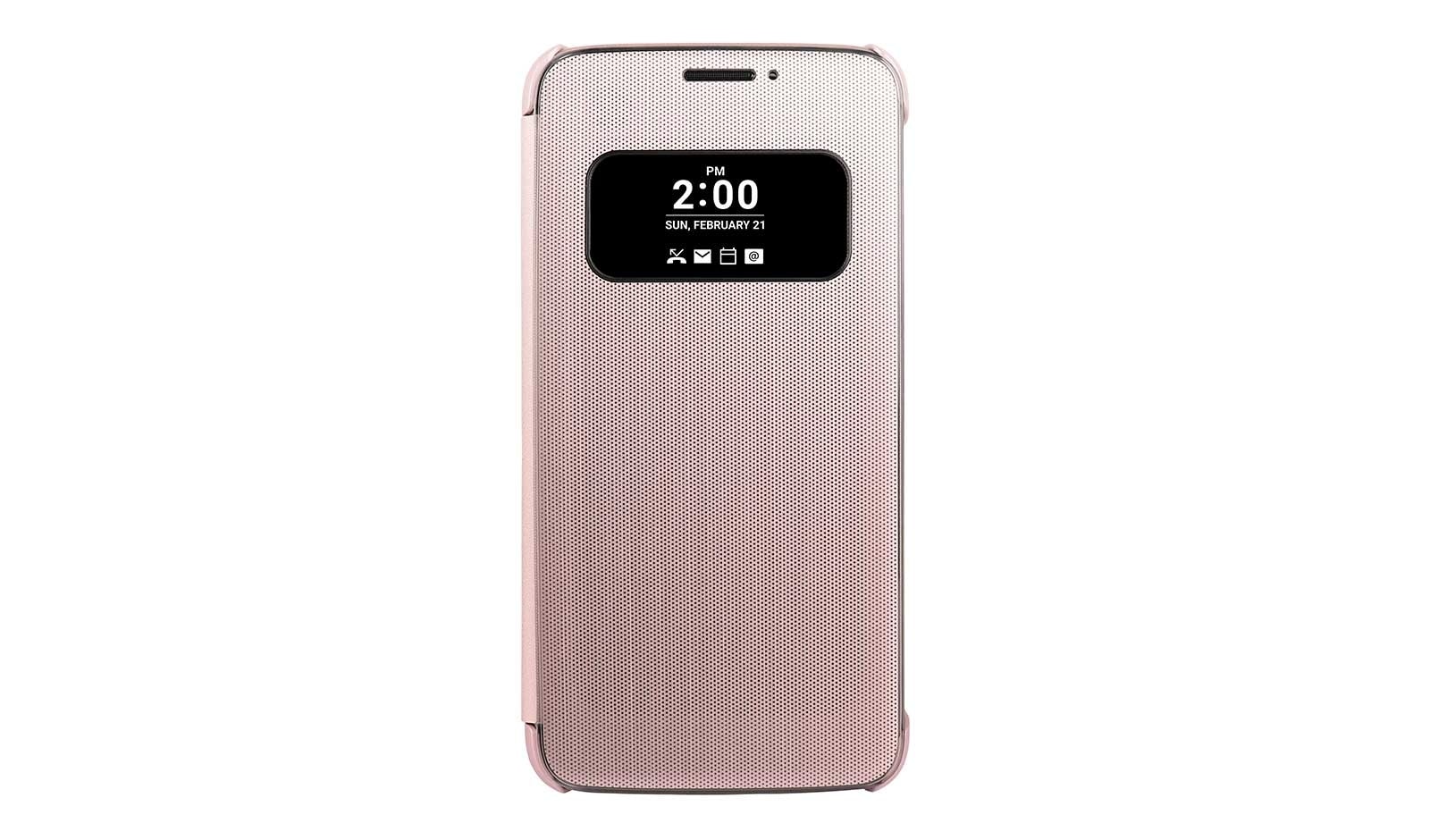 Front view of LG G5 Quick Cover Case - Pink CFV-160 Pink