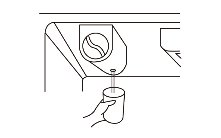 Place a container under the hole of filter holder