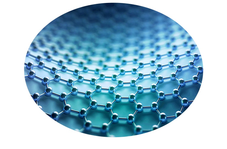 A close-up of the Graphene material.