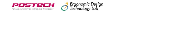 POSTECH logo. Ergonomic Design Technology Lab logo.