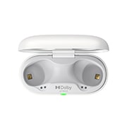 Top view of the open cradle without earbuds.