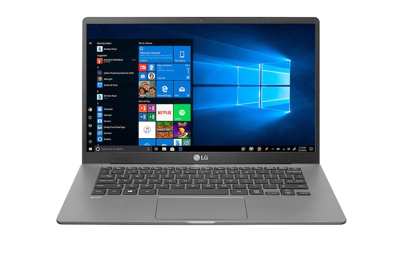 LG gram 14” Ultra-Light Laptop with Intel® Core™ i7 Intel® Iris® Plus Graphics in Dark Silver, 14Z90N-V