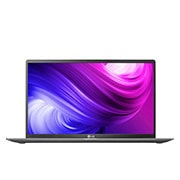 Front view of LG gram 15” Ultra-Light Touchscreen Laptop with Intel® Core™ i5 Intel® Iris® Plus Graphics in Dark Silver 15Z90N-HAP52A8