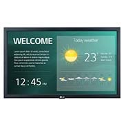 Front view of 22” SM3G-B FHD Smart Digital Signage with built-in Quad Core SoC and LG webOS Smart Signage Platform 22SM3G-B