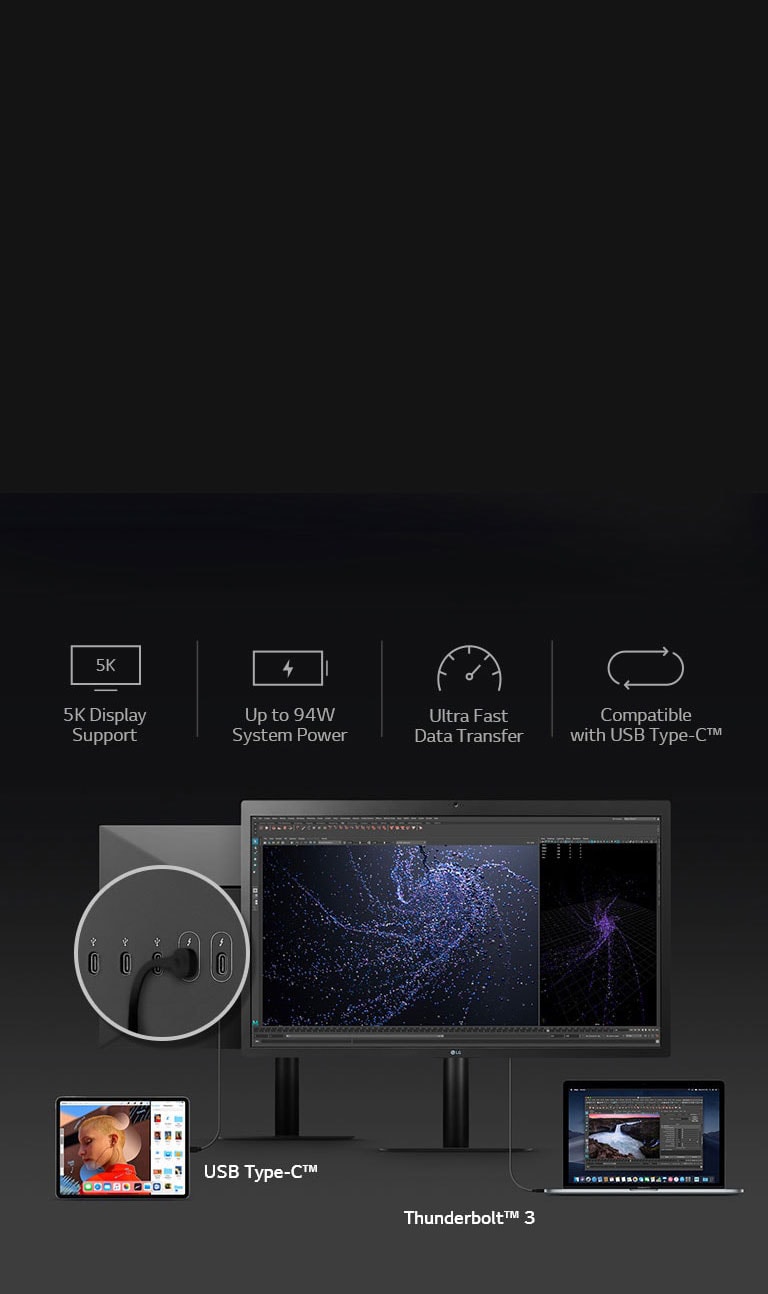 27” UltraFine™ 5K IPS Monitor with Thunderbolt 3 & Type C