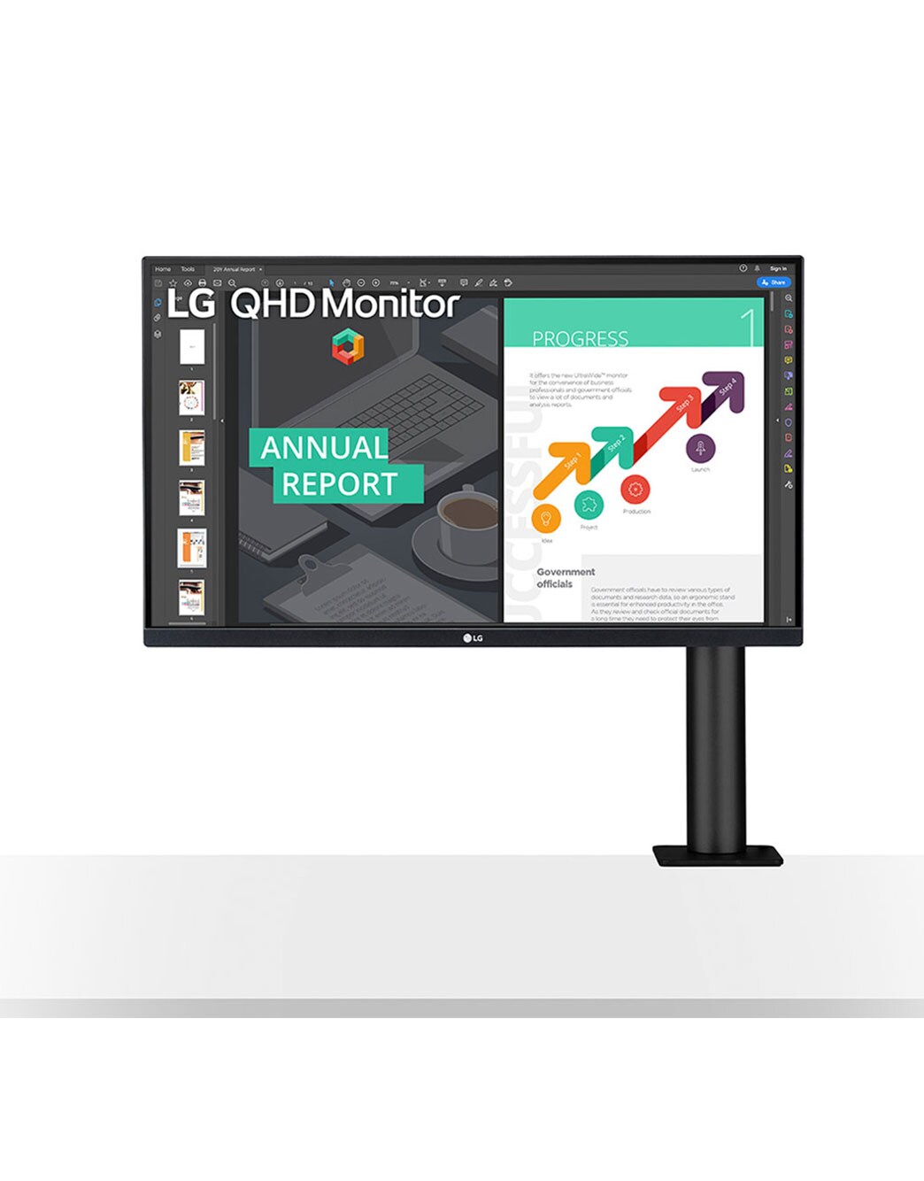 27'' QHD Ergo IPS Monitor with USB Type-C™ - 27QN880-B | LG Canada