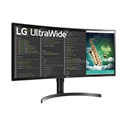 LG 35” VA HDR QHD UltraWide™ Curved Monitor (3440x1440) with 100Hz Refresh Rate, 5ms(GTG), USB Type-C™, AMD FreeSync™, Dynamic Action Sync, Black Stabilizer, MaxxAudio® & Ergonomic Design, 35BN75C-B