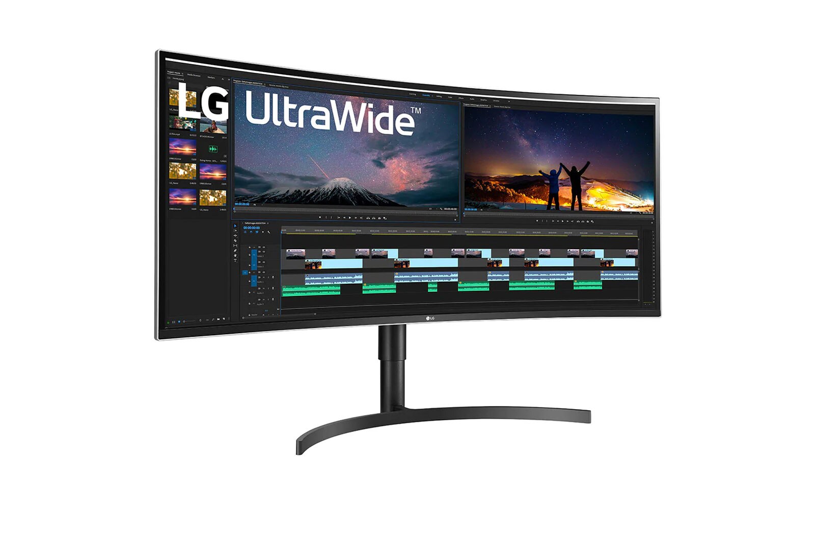 LG 38'' UltraWide™ QHD+ (3840 x 1600) Curved HDR IPS Monitor, 38WN75C-B