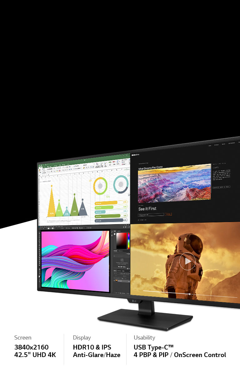 LG 42.5-inch 4K UHD IPS Monitor | LG Canada | LG CA
