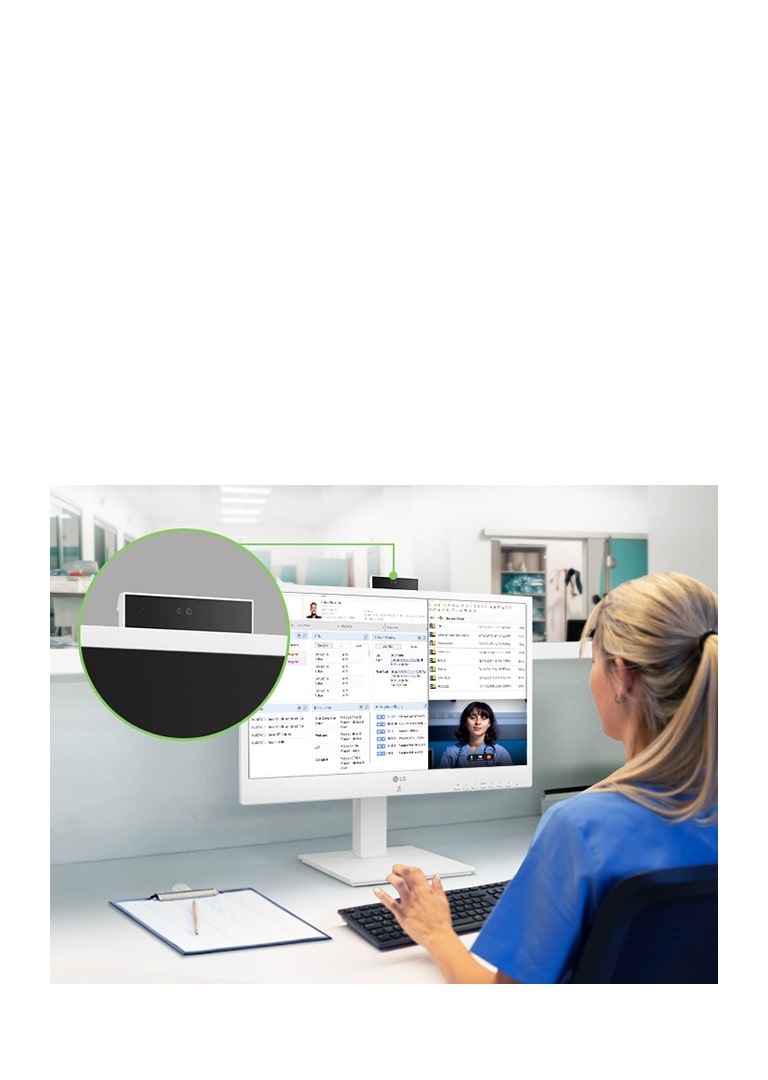 The push-pull type built-in Full HD webcam with vivid and clear imaging support remote medical care and video conferencing.