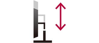 the thin client offering height adjustment.