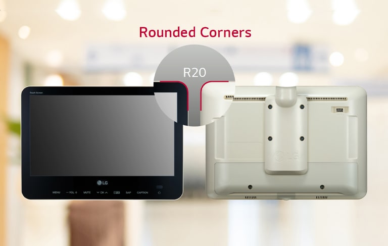 The rounded-corner design of the LN766A is being shown.