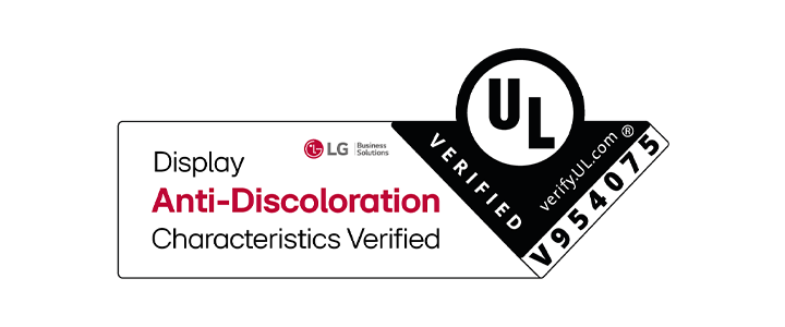 UL Solutions Display Anti-Discoloration Characterstics verified