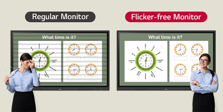 Thanks to the LG CreateBoard's flicker-free function, even if you look at the screen for a long time, you can use the device with more comfort.