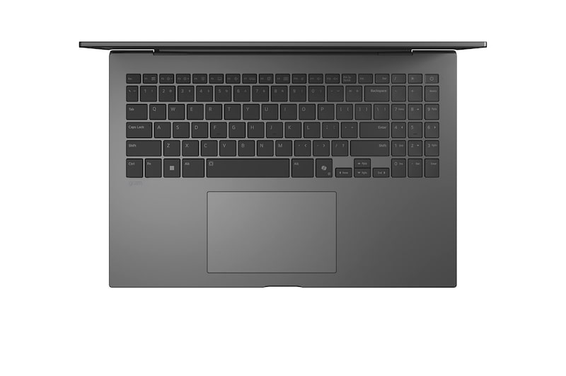 Top-down view of keyboard