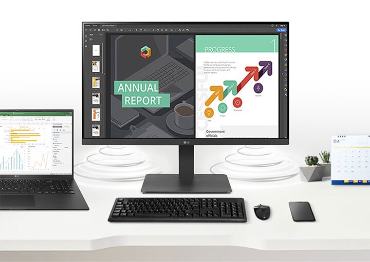 This monitor supports built-in Speakers.