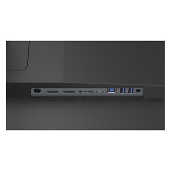 rear close-up view of connectivity ports