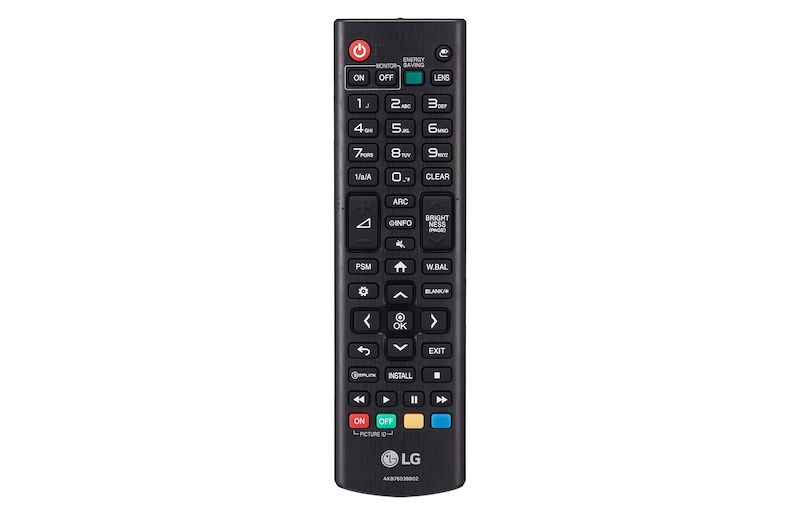 Close-up view of remote control