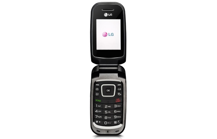 Front view of LG C440 (F4n) | Compact flip phone designed with ease in mind. C440