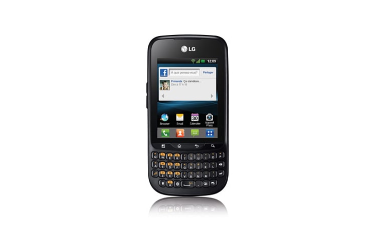 Front view of LG Gossip Pro | Android™ Smartphone with both a Touch Display &amp; QWERTY Keypad Offering the Best of Both World&#39;s C660R