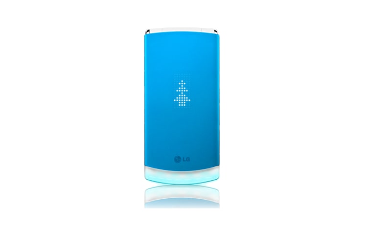Front view of D.Lite | Easy flip with long and thin design, 2.0MP Camera, MP3, changeable LED light features and instant silent mode GD570