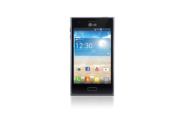 Front view of Finally, a stylish &amp; affordable smartphone that packs a punch. LG-E617G