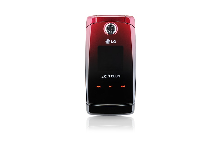 Front view of Mobile phone with 1.3 Megapixel Camera/Camcorder, TELUS mobile music™ with MicroSD™ slot and TELUS mobile radio™ LG380