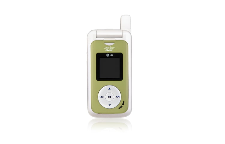 Front view of Mobile phone with Wireless High Speed (EVDO) Capable, Integrated MP3 Player and Built in FM Transmitter LG550