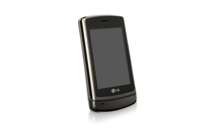 Front view of mobile phone with 2.0 Megapixel Digital Camera/Camcorder, Intergrated MP3 Player, MicroSD™ memory expansion slot to store music, images and videos and Bluetooth V1.2® Enabled LGCX830