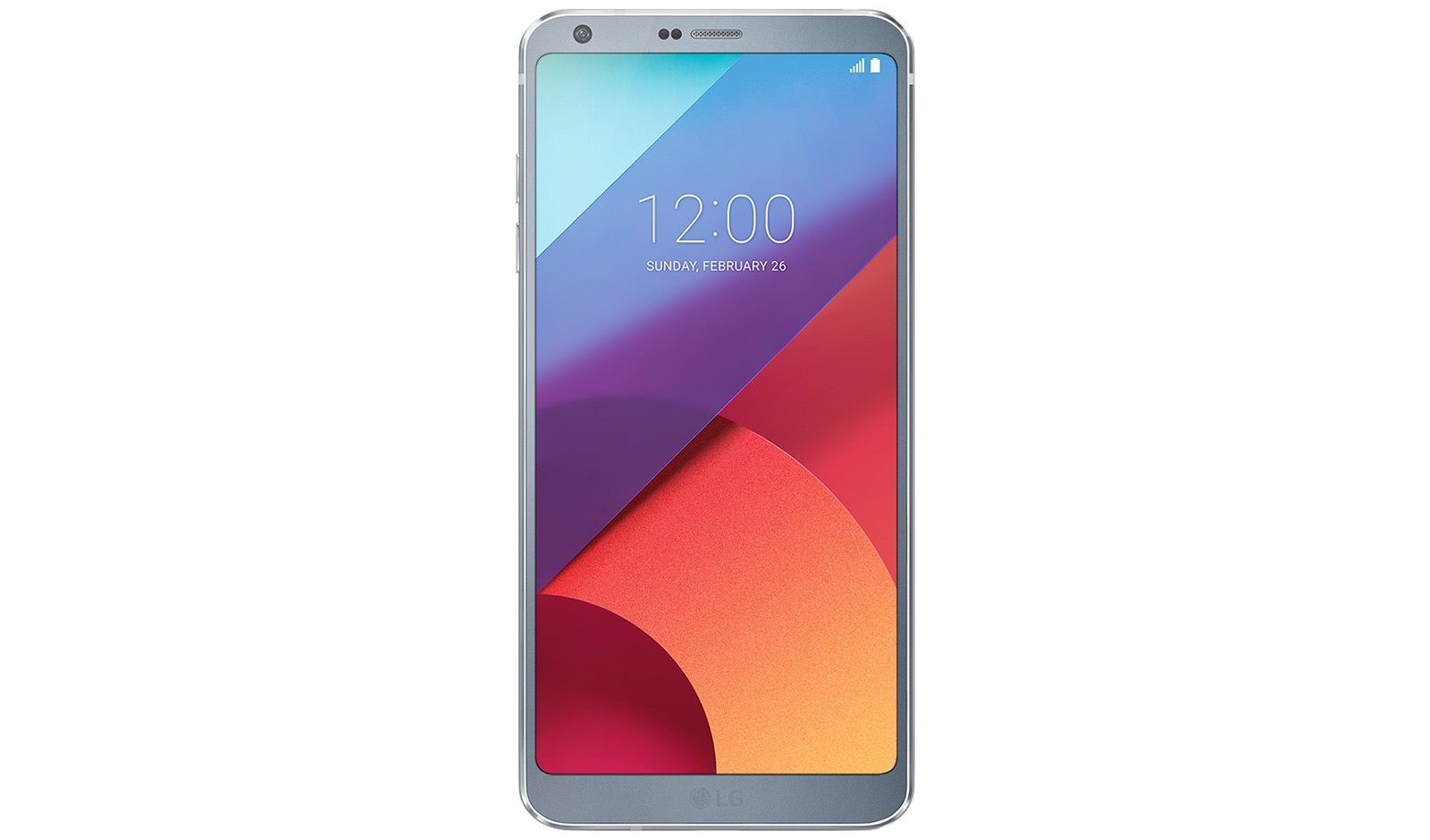 Front view of LG G6 LGH873 Platinum