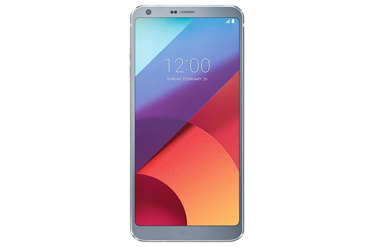 Front view of LG G6 LGH873 Platinum