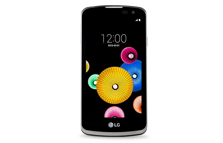 Front view of Explore the world around you and capture every bold move you make with the LG K4! LGK121