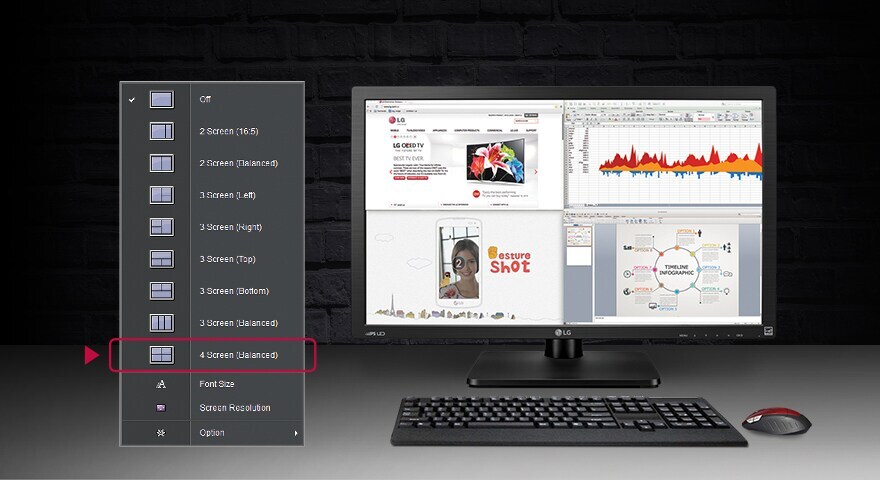 ENHANCED CONVENIENCE AND PRODUCTIVITY WITH A NEW 4-SCREEN SPLIT FUNCTION