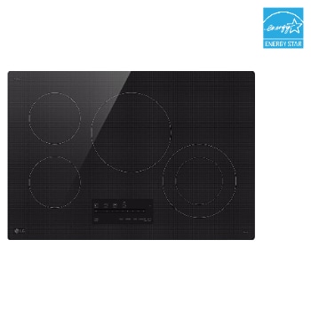 Front view of 30" Smart Electric Cooktop with 4 burners CBEW3013BE