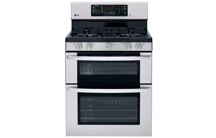 Front view of 6.1 cu. ft. Large Capacity Gas Double Oven Range LDG3036ST