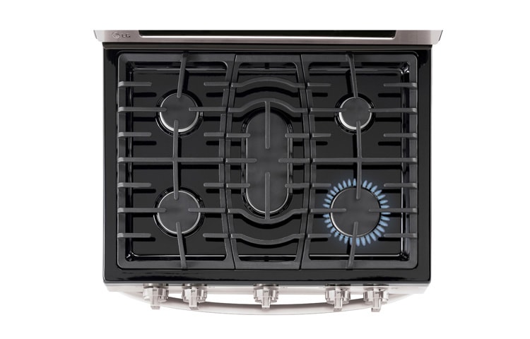 LG 6.1 cu. ft. Large Capacity Gas Double Oven Range, LDG3036ST