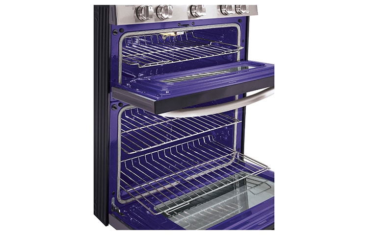 LG 6.1 cu. ft. Large Capacity Gas Double Oven Range, LDG3036ST