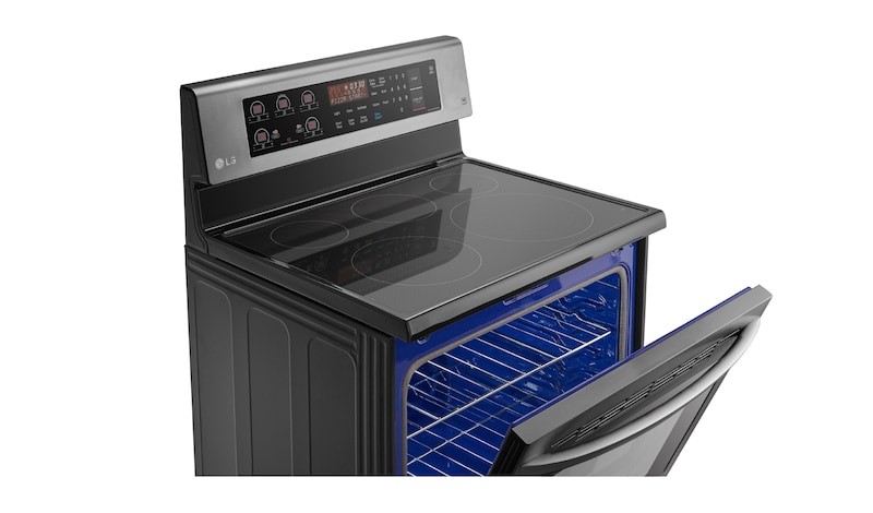 LG 6.3 cu.ft Electric Range with EasyClean® and True Convection, LRE3193BD