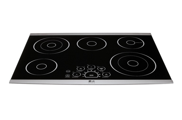 LG STUDIO 30" Electric Cooktop with Warming Zone and SmoothTouch®, LSCE305ST