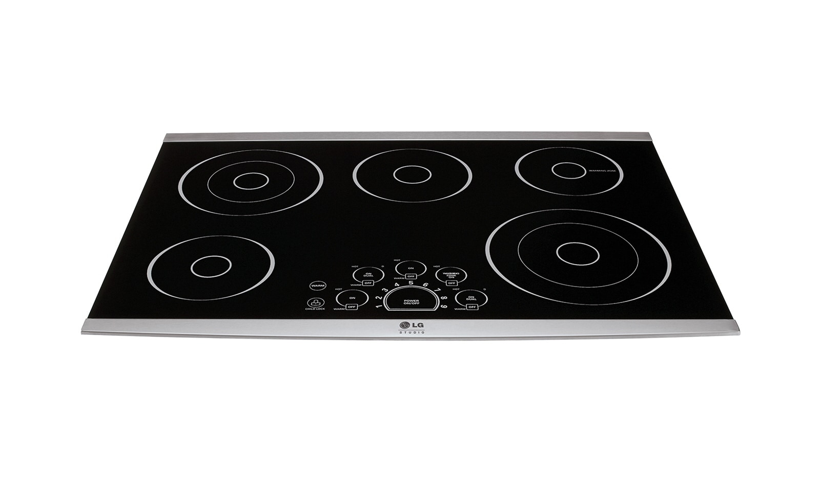 LG STUDIO 30" Electric Cooktop with Warming Zone and SmoothTouch®, LSCE305ST
