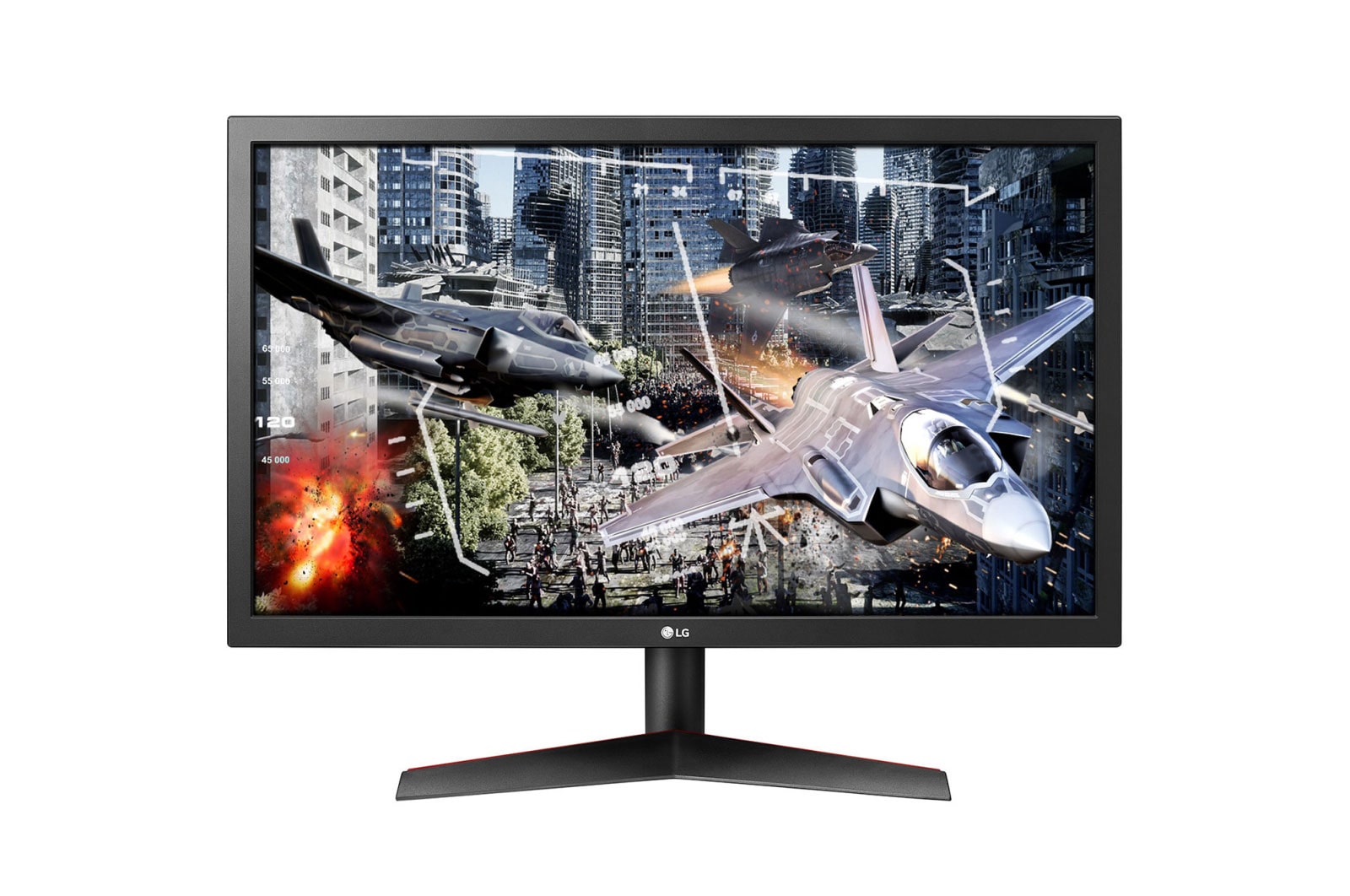 Front view of 24&#34; Class UltraGear™ Gaming Monitor with Radeon FreeSync™ (23.6&#34; Diagonal) 24GL600F-B