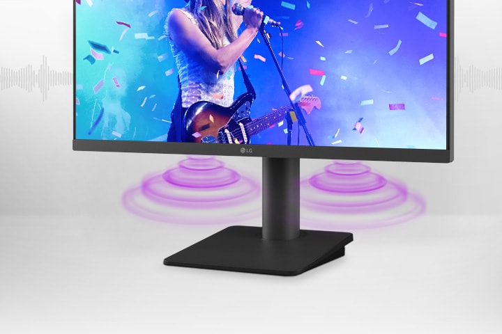 The monitor supports built-in speakers that help you save desk space and deliver an immersive sound experience.