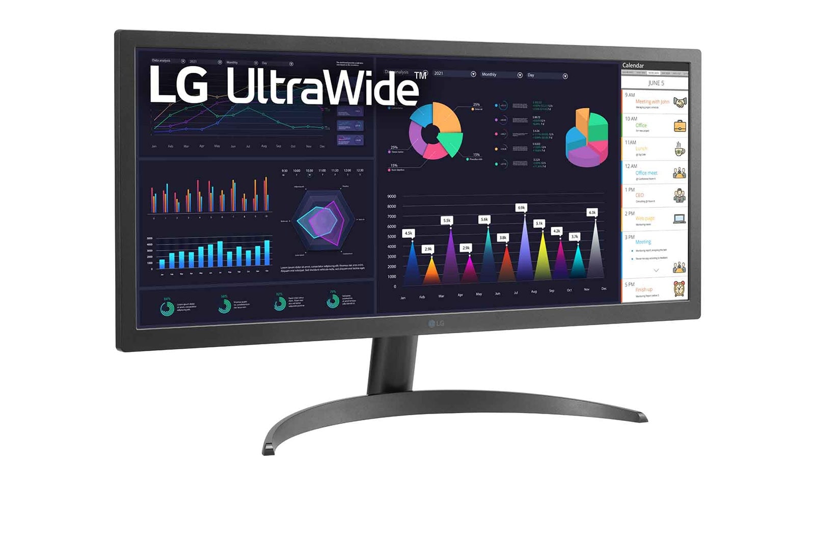 LG 26" 21:9 UltraWide™ Full HD IPS Monitor with  AMD FreeSync™ , 26WQ500-B